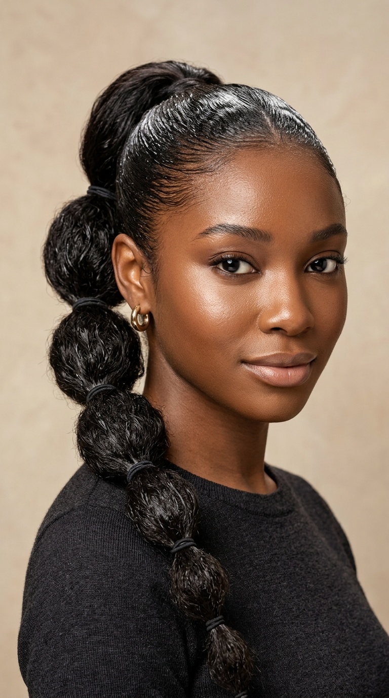 Bubble Ponytail with Moisturizing Gel