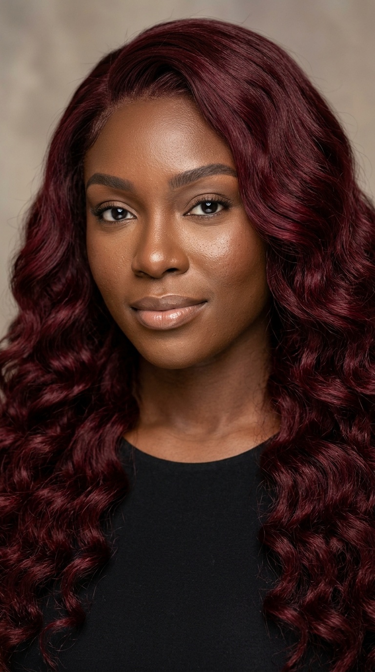 Burgundy Loose Deep Wave
