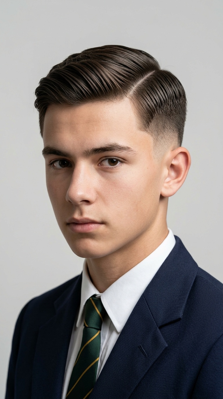 Burst Fade Side Part