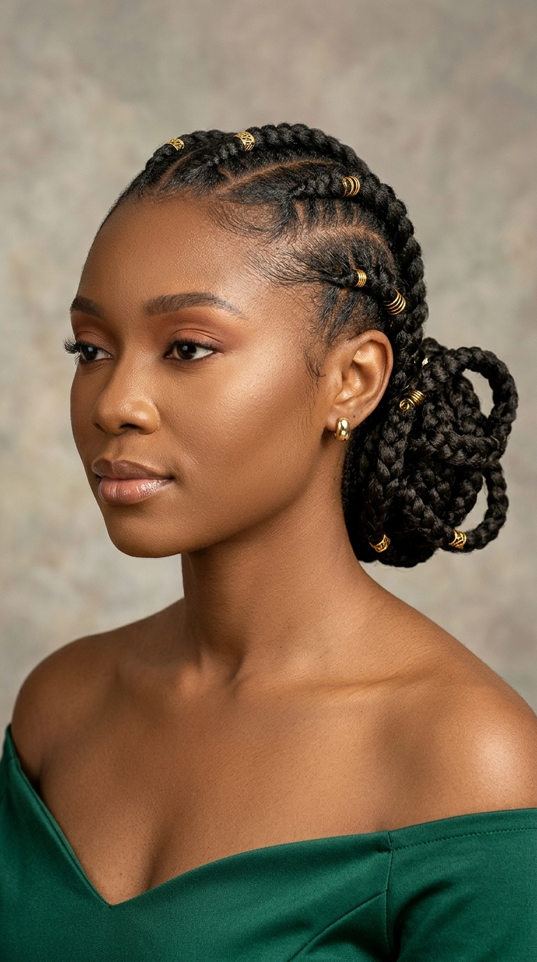 Butterfly Braid Low Bun