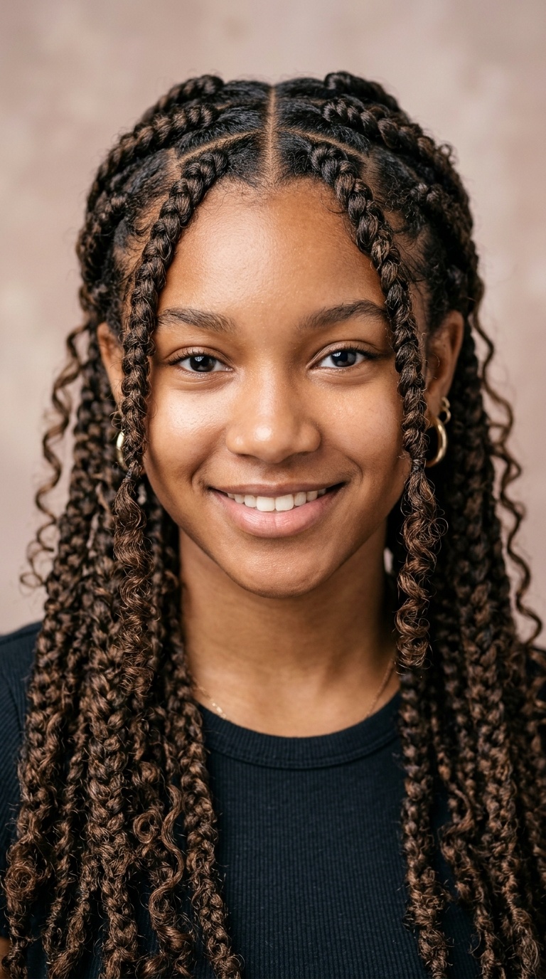Butterfly Braids with Face-Framing Curls