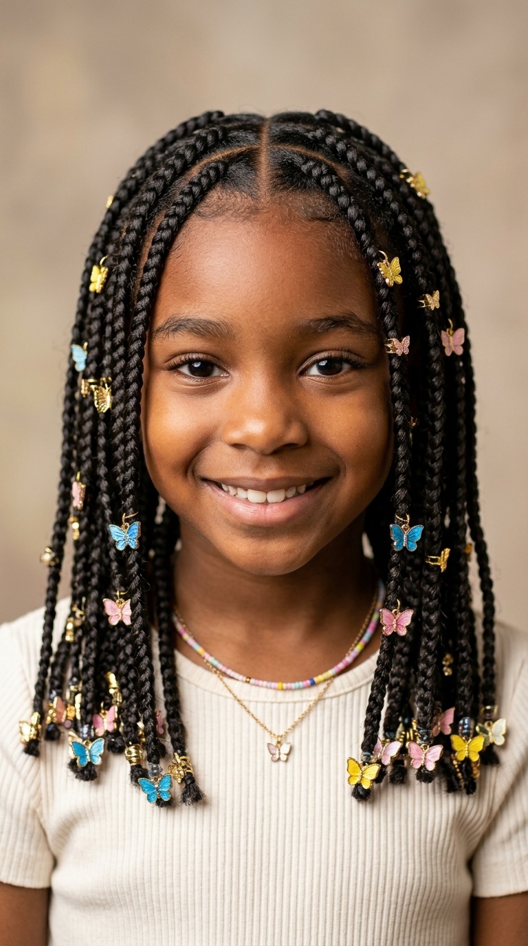 Butterfly Charm Braids