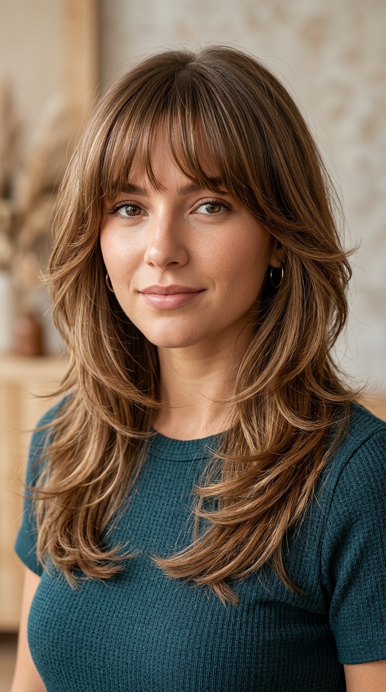Butterfly Cut with Soft Fringe