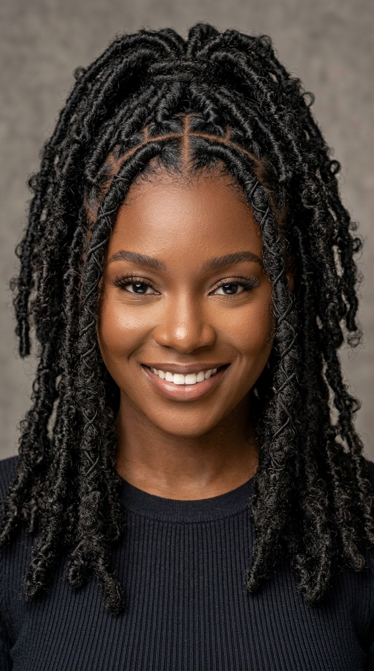 Butterfly Locs with Criss-Cross Front
