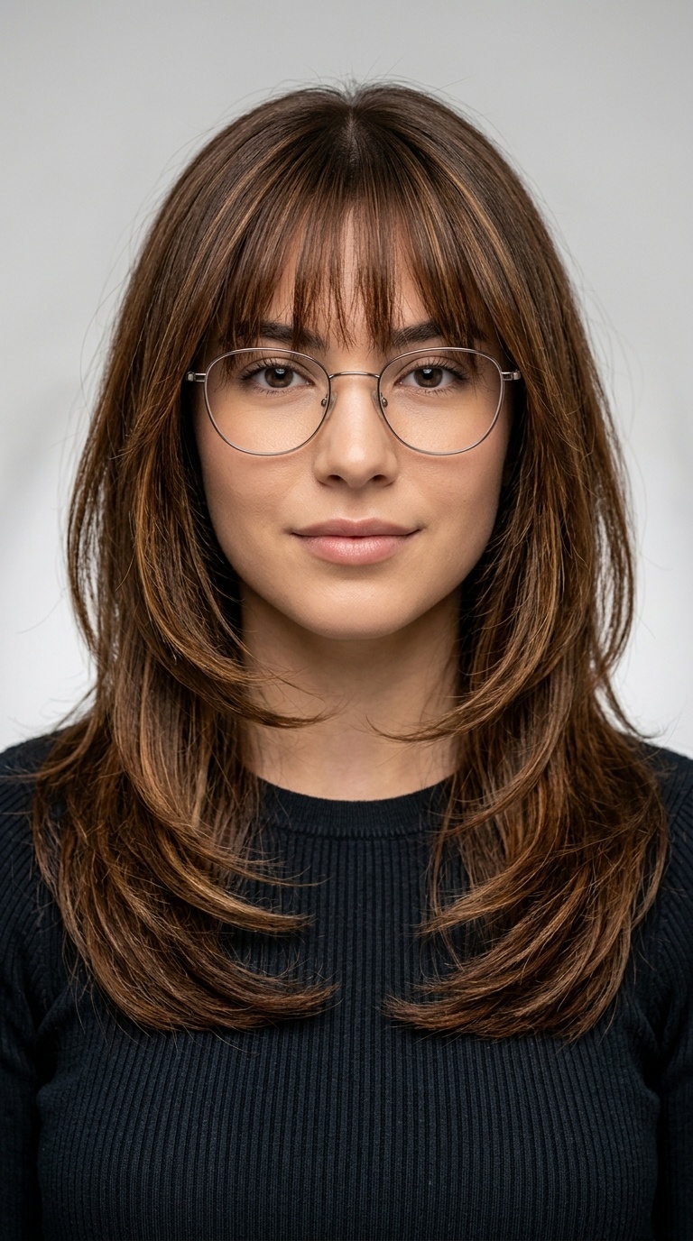 C-Shape Layers with See-Through Bangs