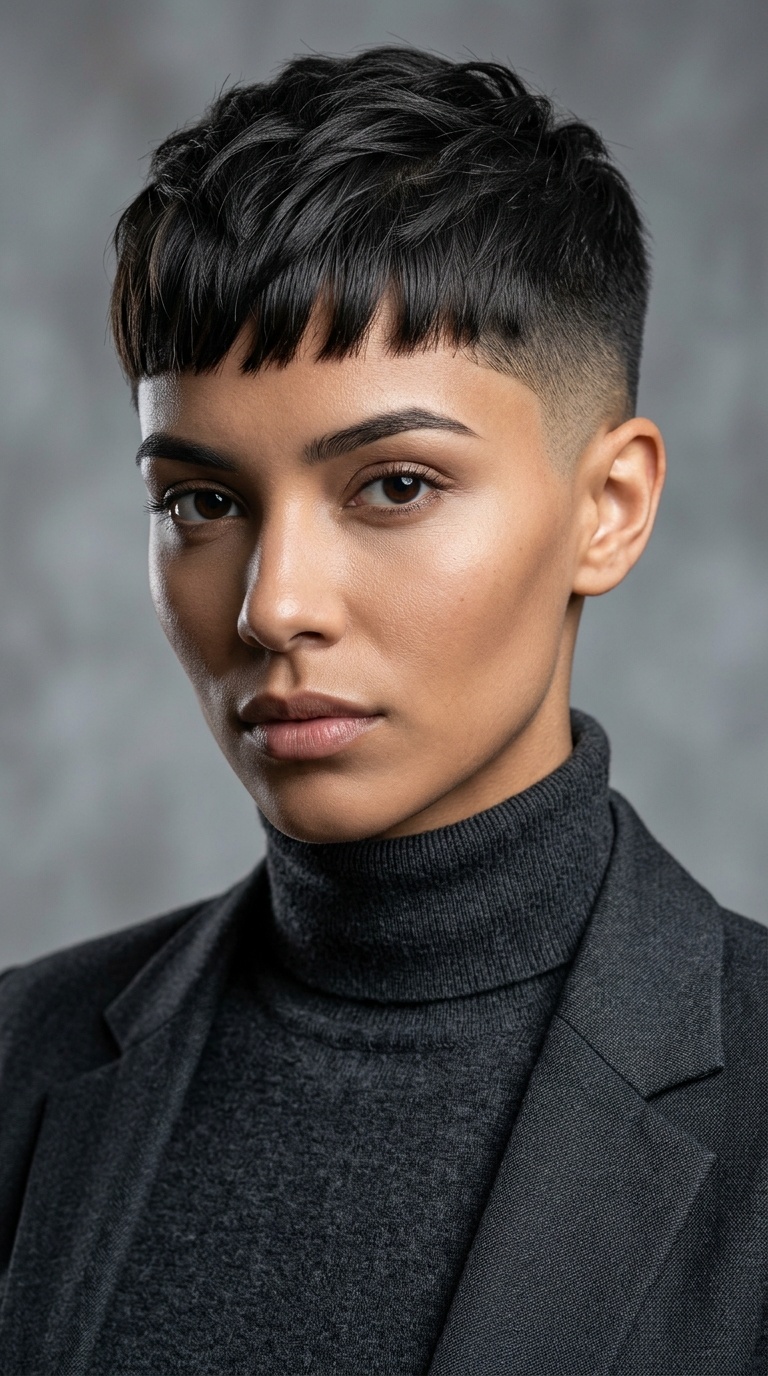 Caesar Cut with Fade