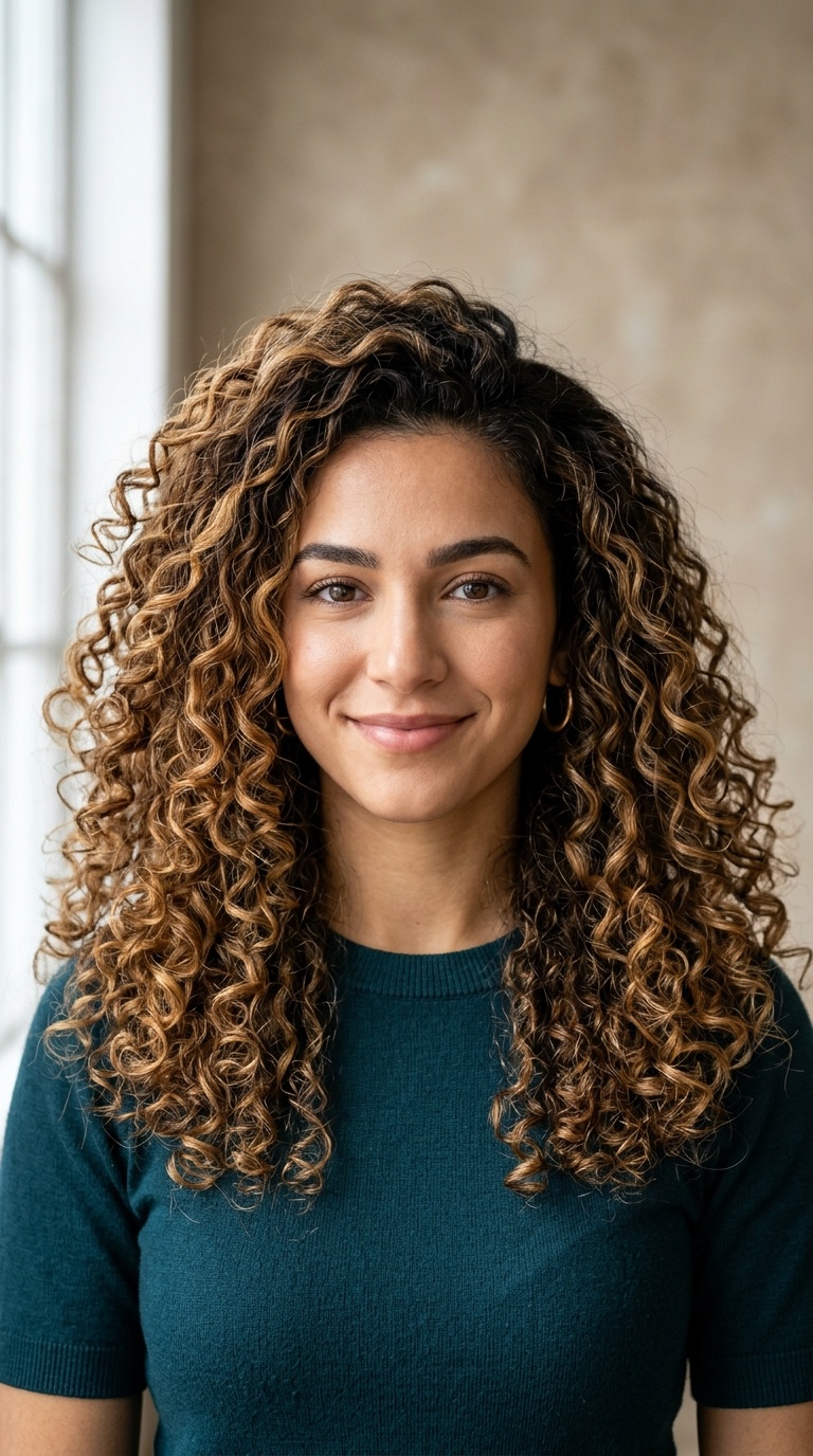 Caramel Balayage Curls
