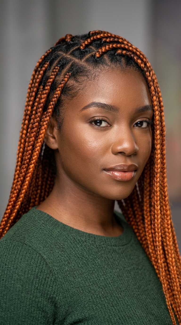 Carrot Zig-Zag Part Braids