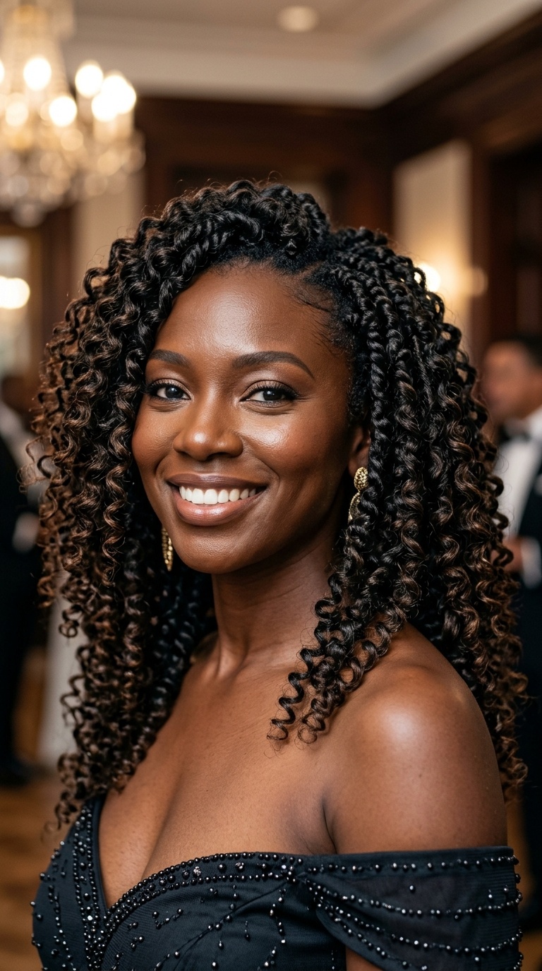 Cascading Crochet Curls
