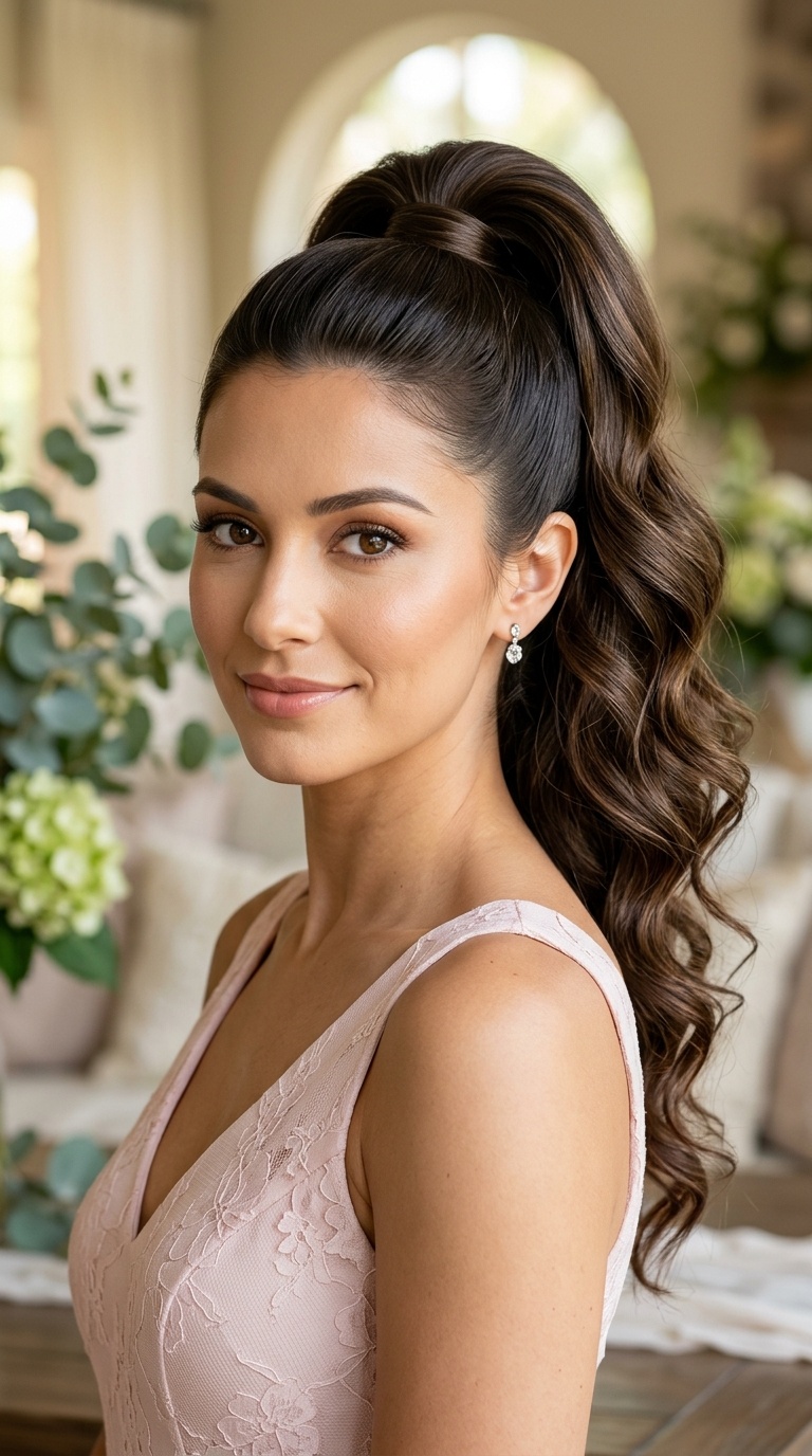 Cascading High Ponytail