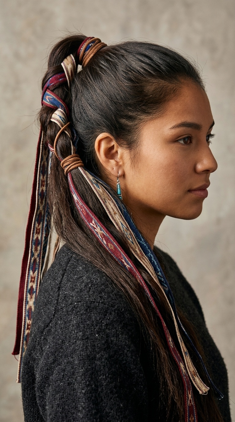 Cascading Ribbon Ponytail