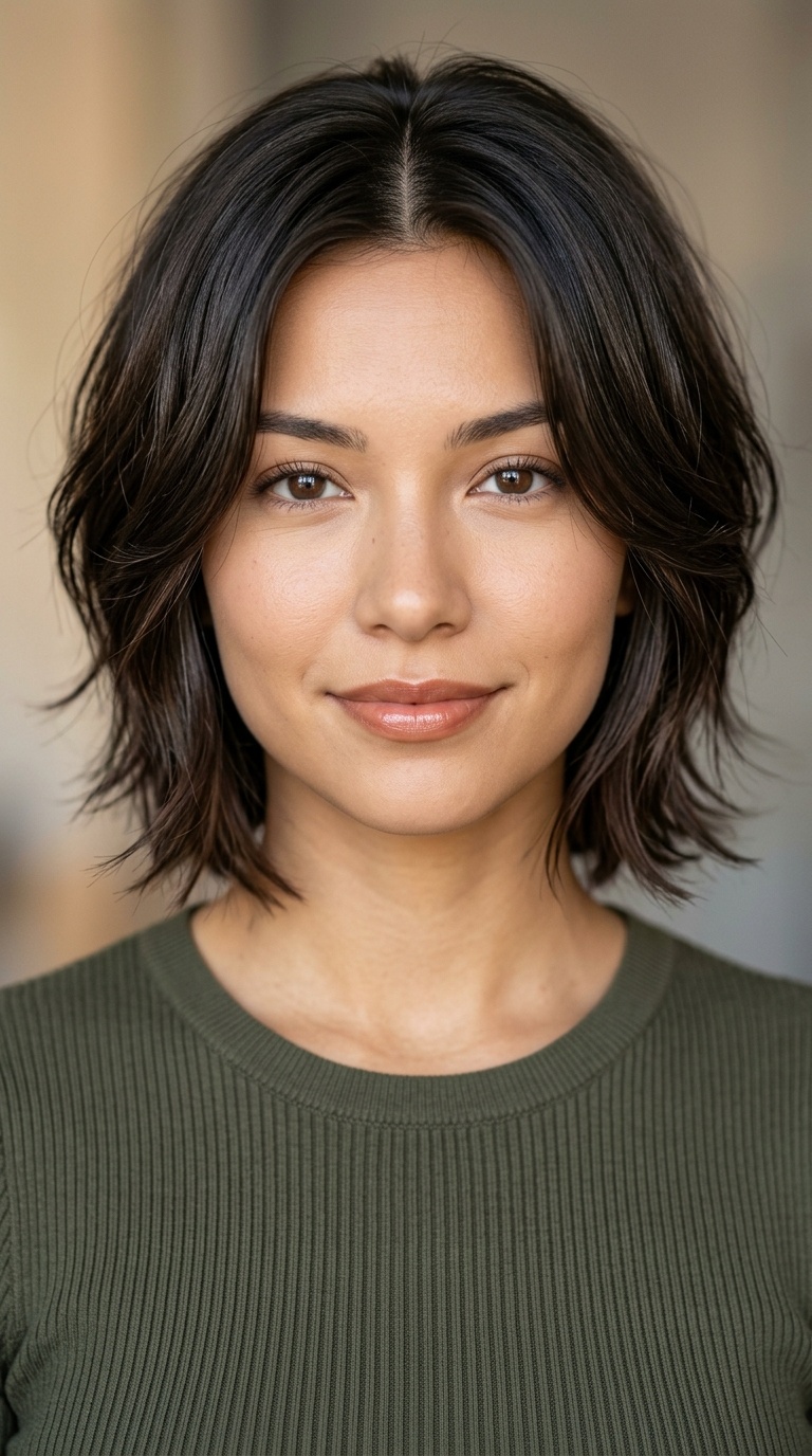 Center-Parted Face-Framing Layers