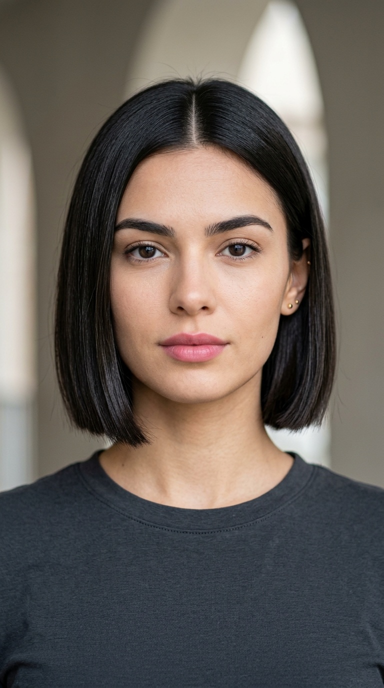 Centre-Parted Mini Bob