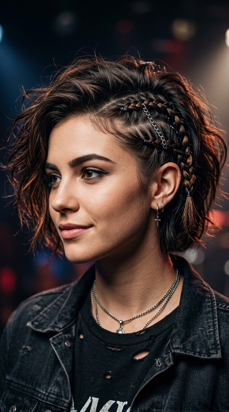 Chain-Linked Side Braids