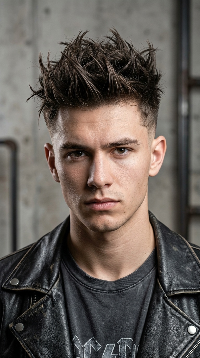 Chaotic Spikes for Thick Hair with Temp Fade