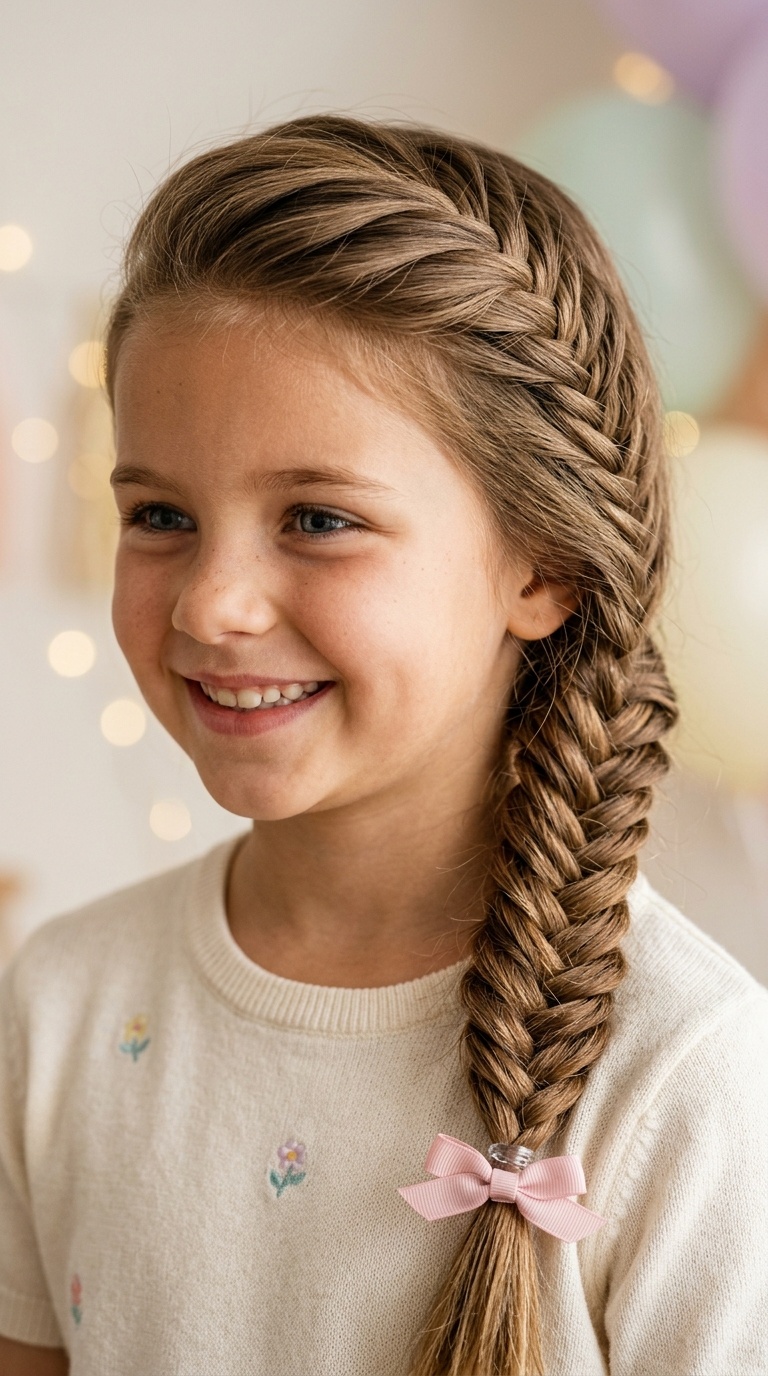 Chic Side-Swept Fishtail Braid