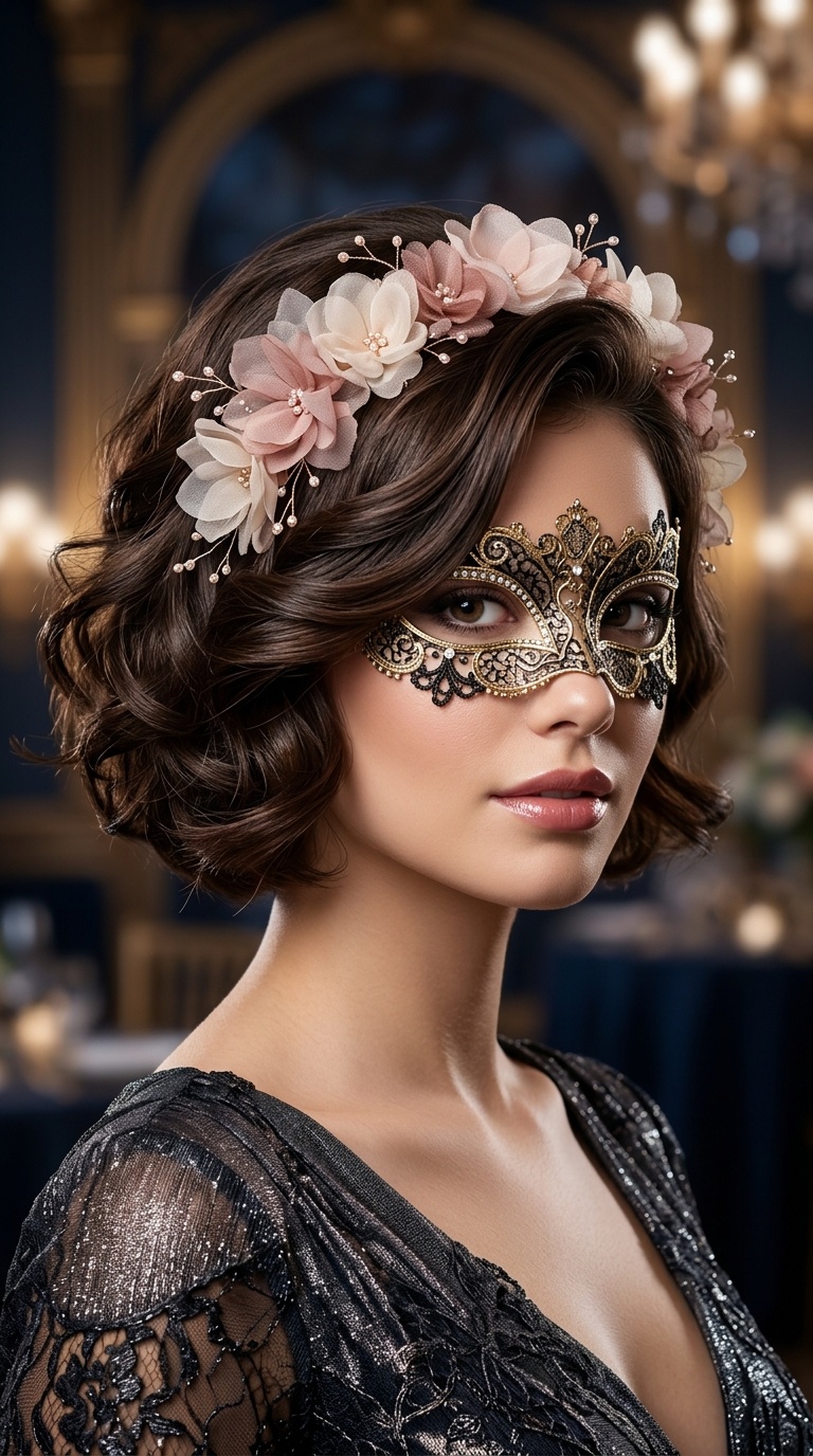 Chiffon Flower Crown Accents