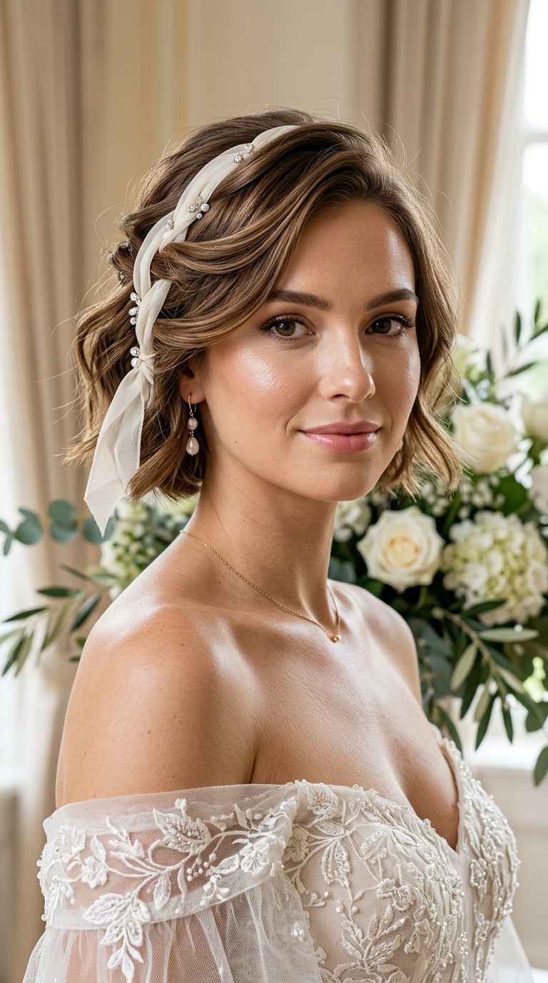 Chiffon Ribbon Wrapped Bob