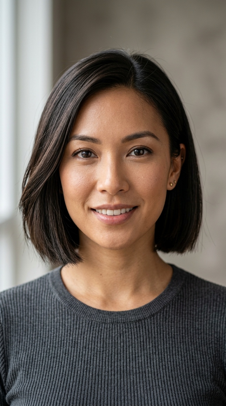 Chin-Length Blunt Bob