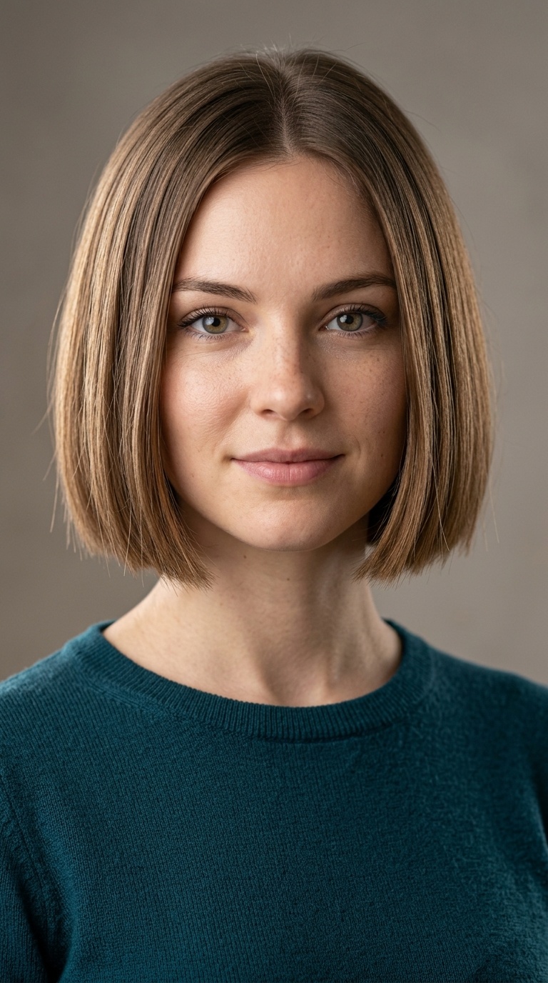 Chin-Length Blunt Bob