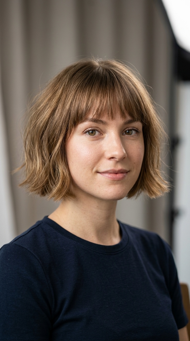 Chin-Length Bob with Bangs