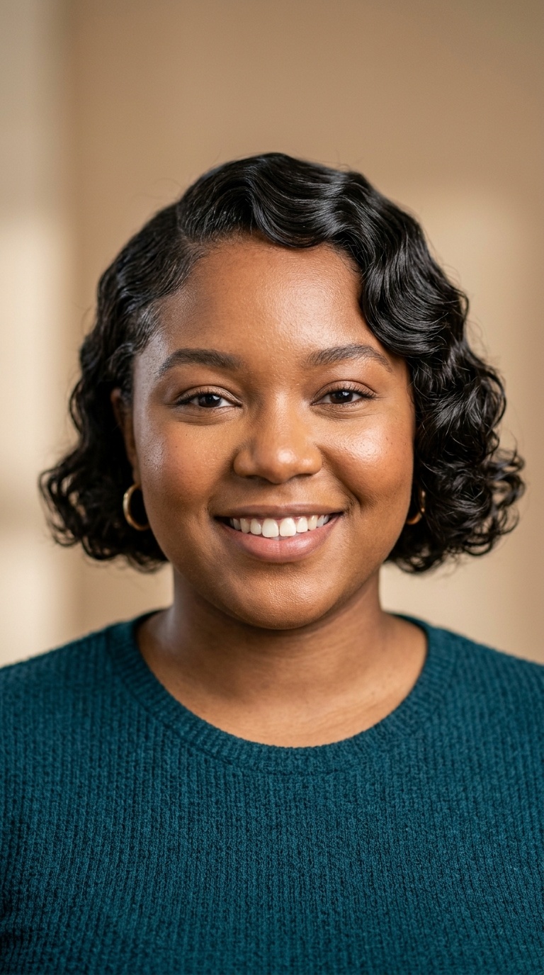 Chin-Length Bob with Finger Waves