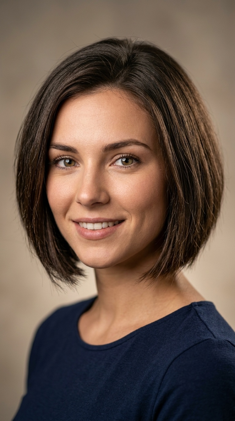 Chin-Length Bob with Tapered Ends