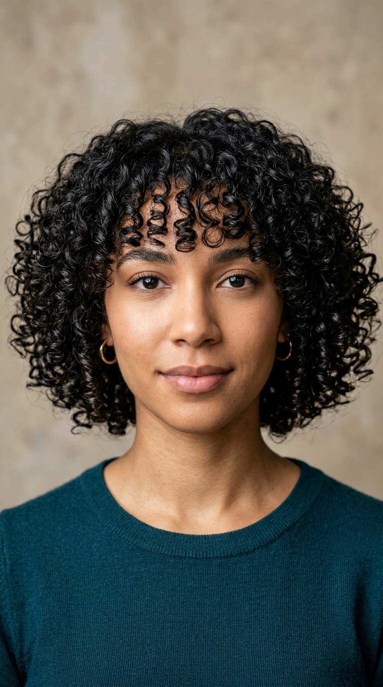 Chin-Length Bob with Tight Spirals