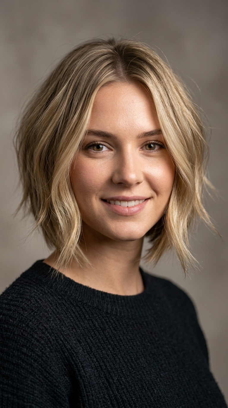 Chin-Length Inverted Bob