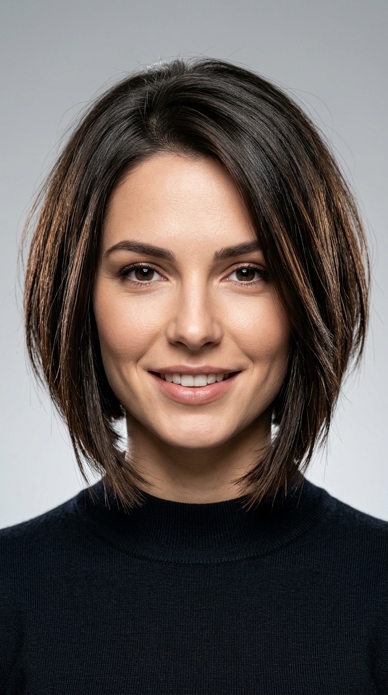Chin-Length Inverted Bob