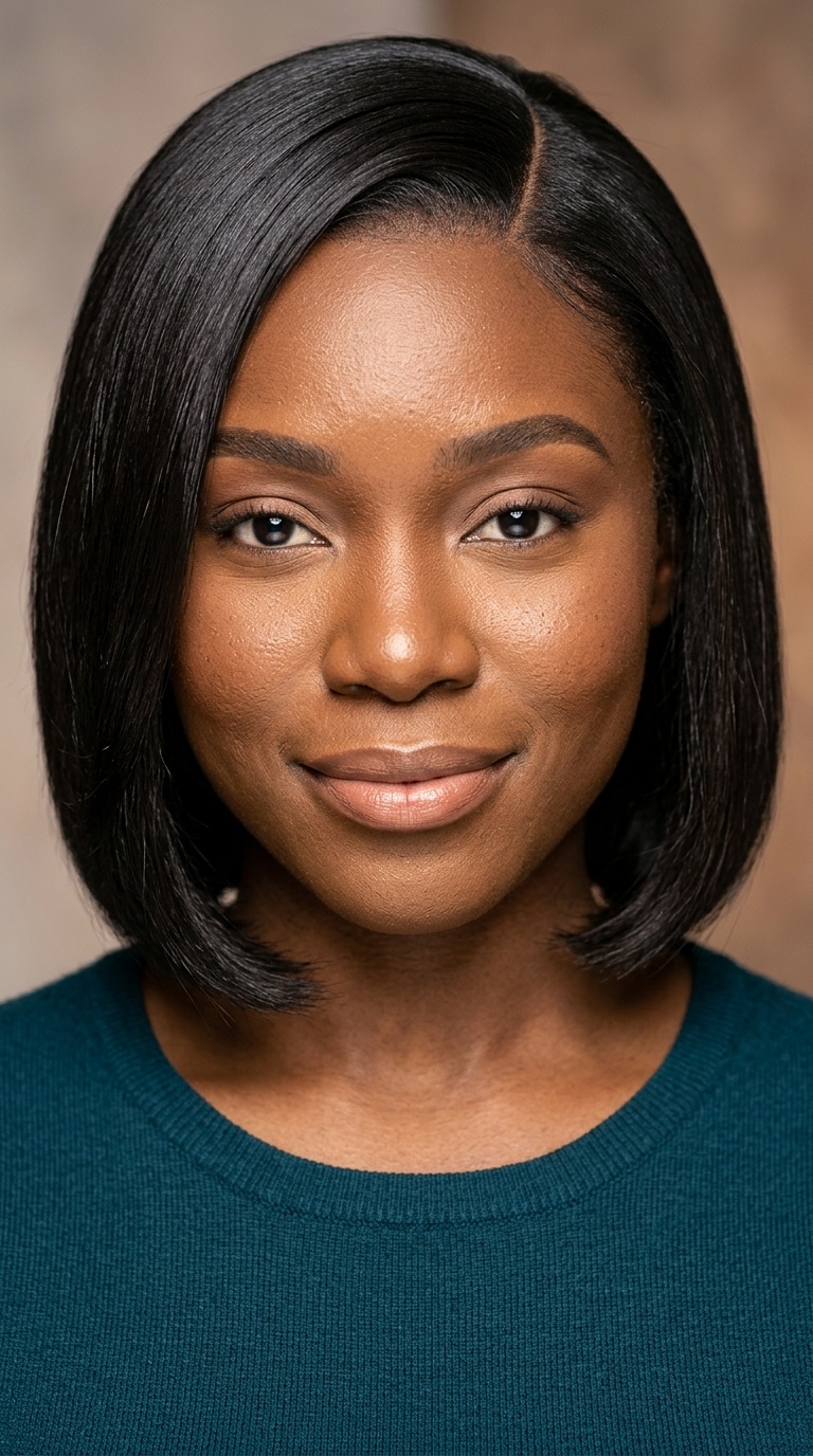 Chin-Length Silk Pressed Bob