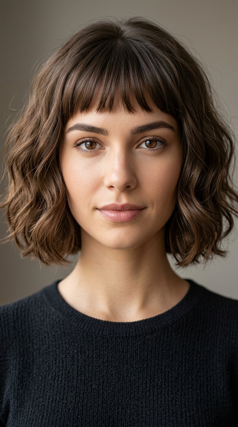 Chin-Length Waves with Micro-Bangs