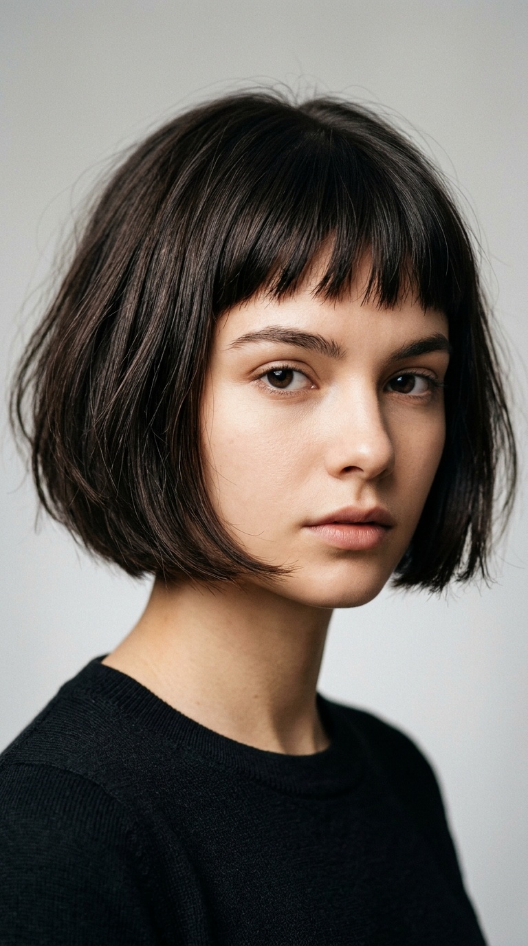 Choppy Baby Bangs with Bob
