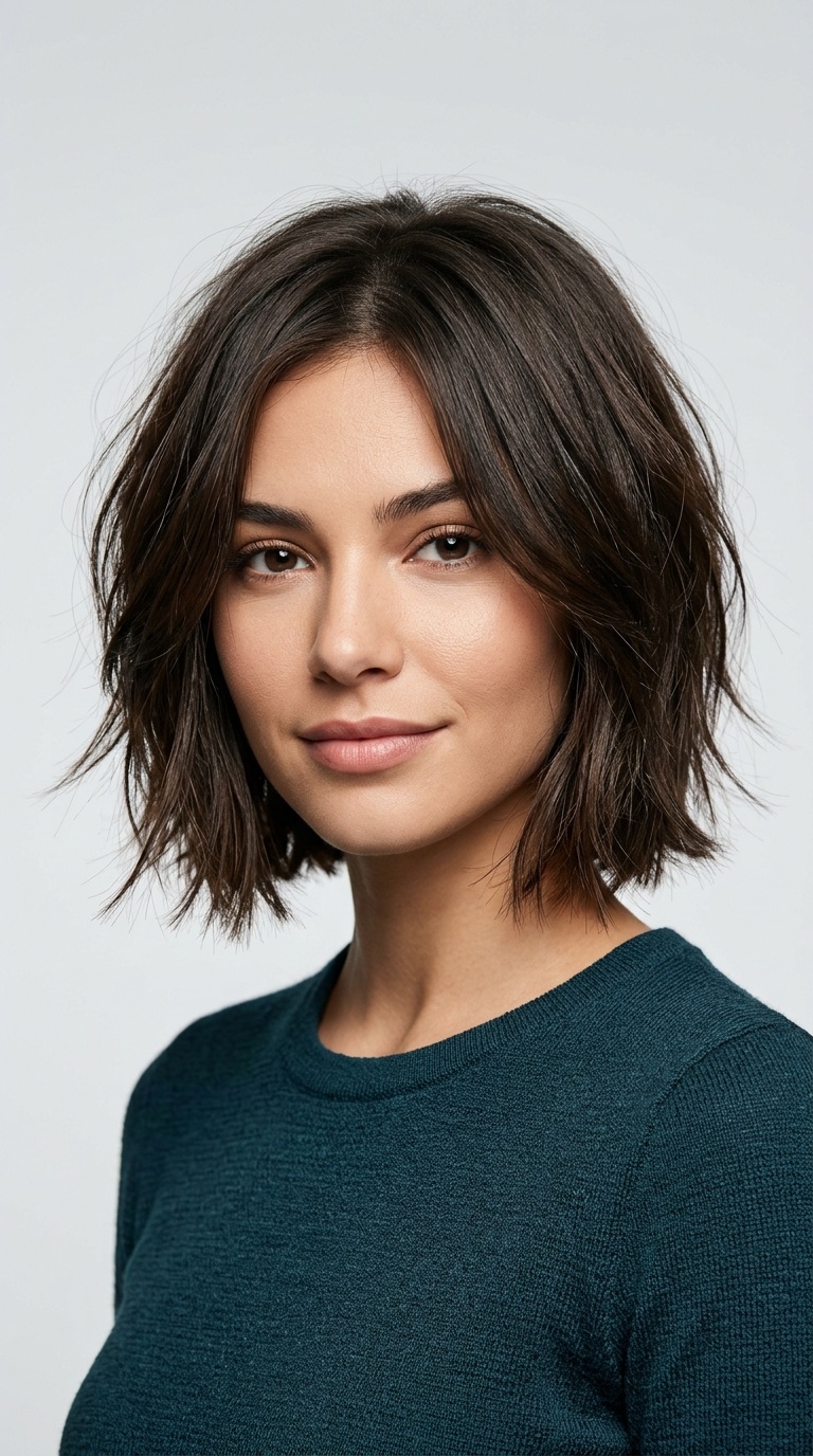 Choppy Bob with Chin-Length Layers
