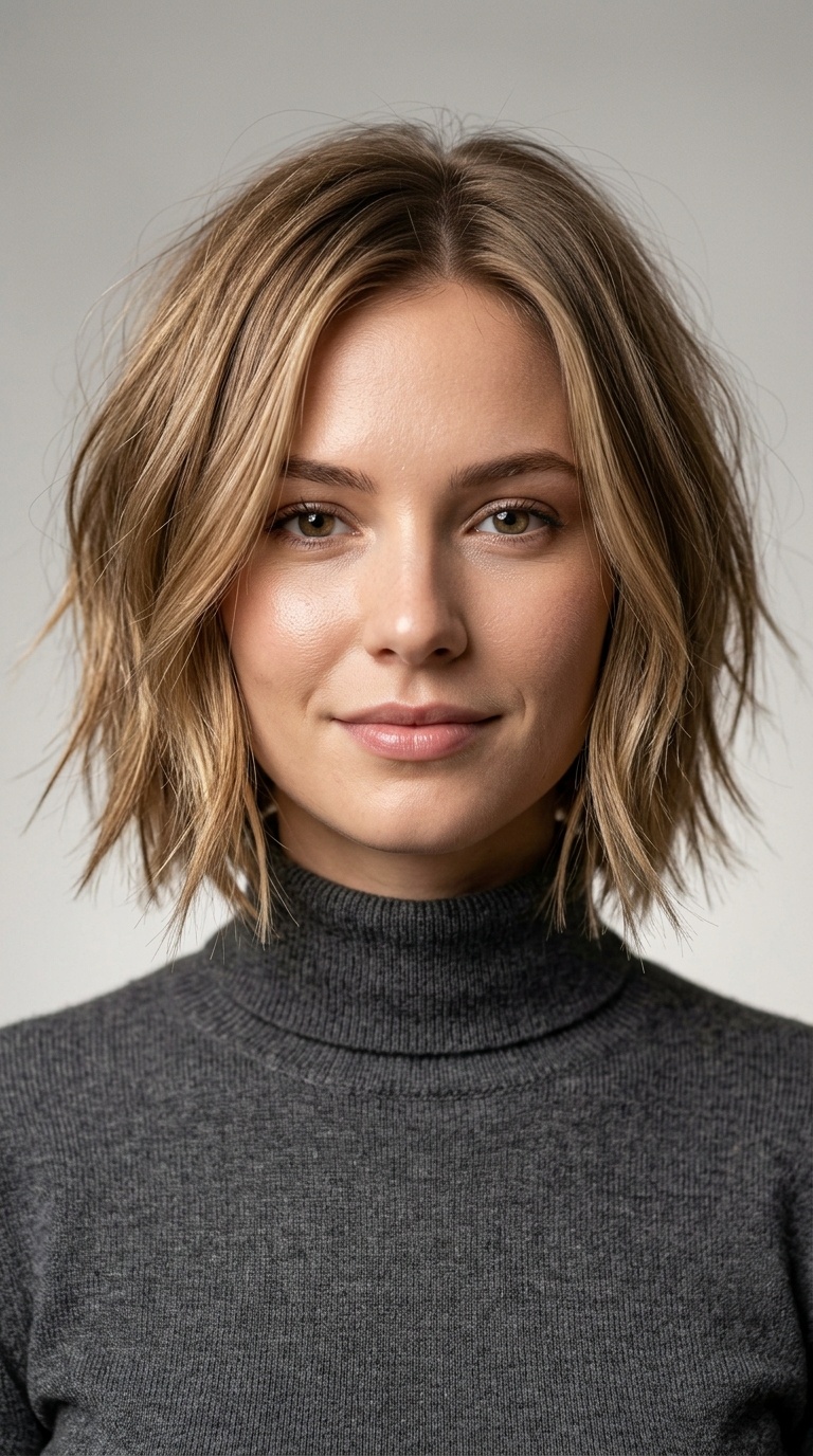 Choppy Bob with Jagged Ends