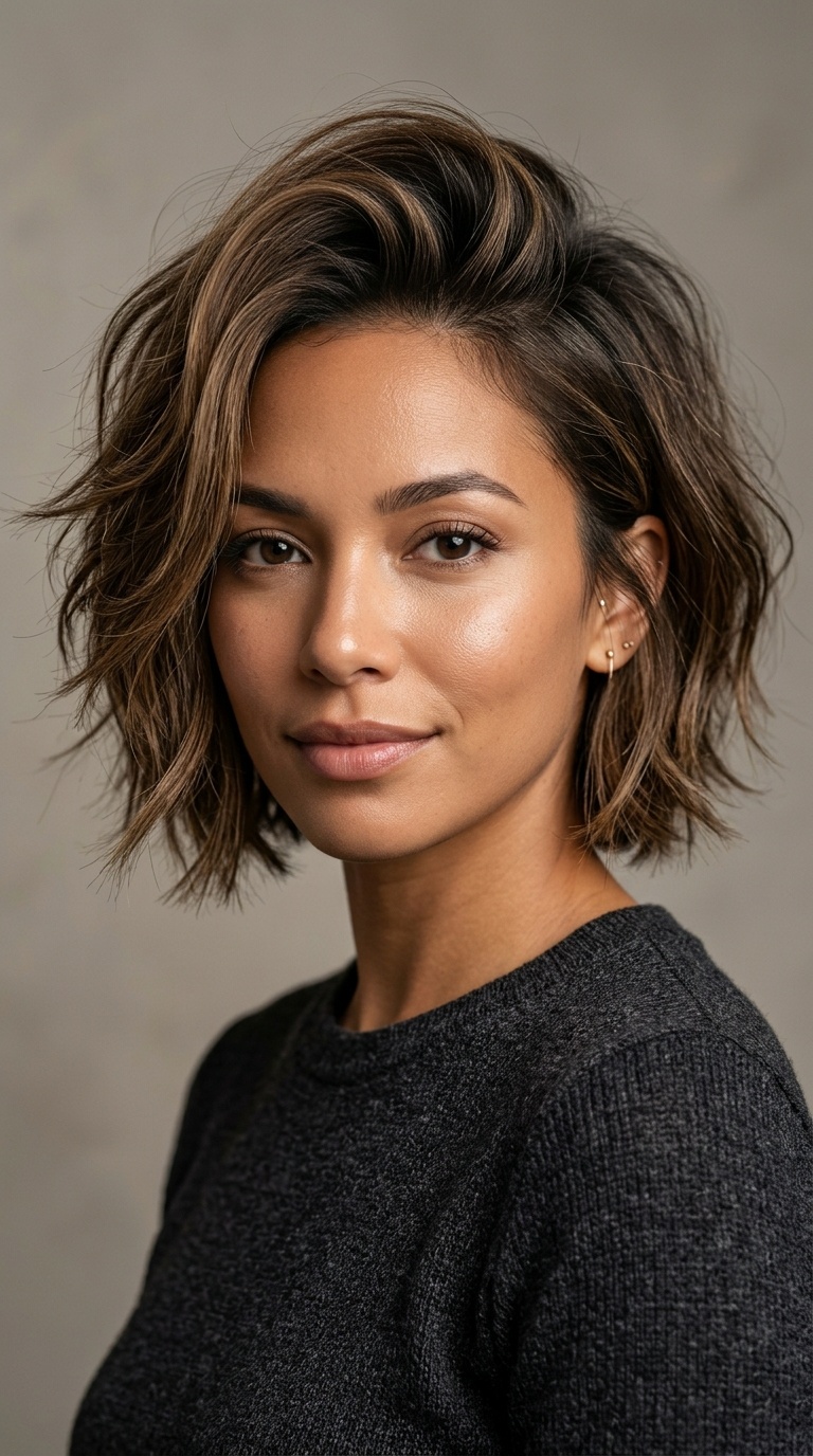 Choppy Bob with Volumizing Mousse