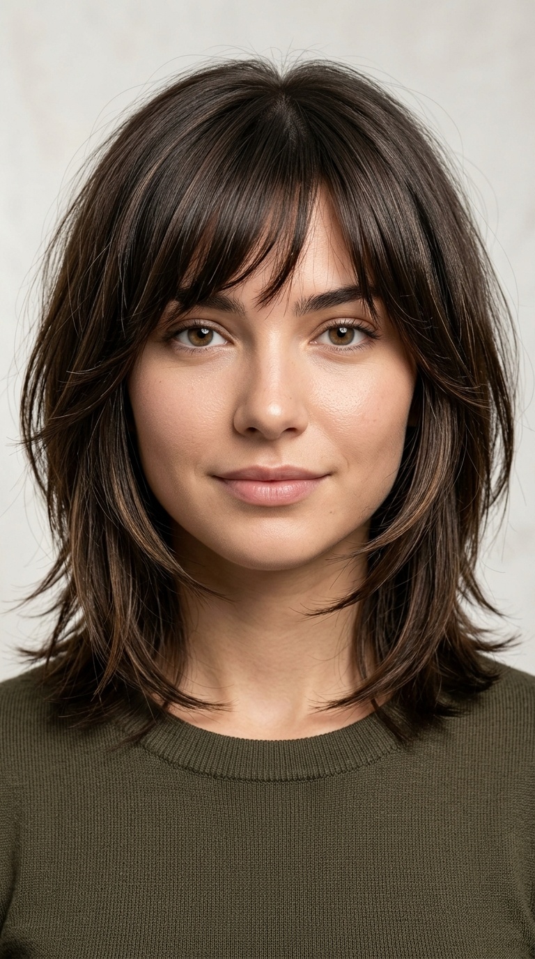 Choppy Lob with Face-Framing Pieces