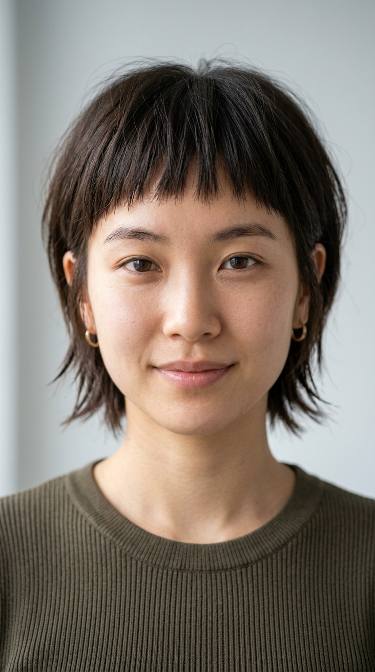 Choppy Micro-Bangs Bob