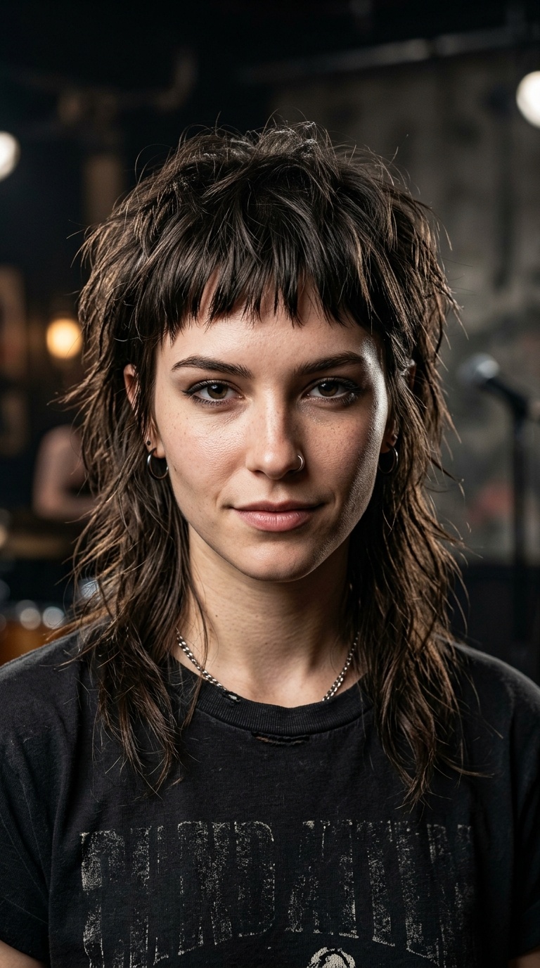 Choppy Mullet with Micro-Bangs