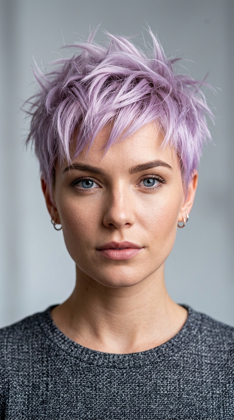 Choppy Pastel Lavender Crop