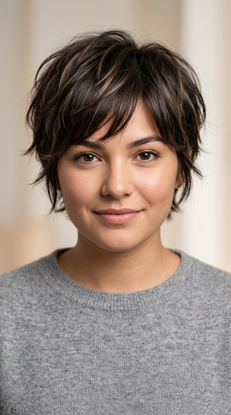 Choppy Pixie with Longer Crown Layers
