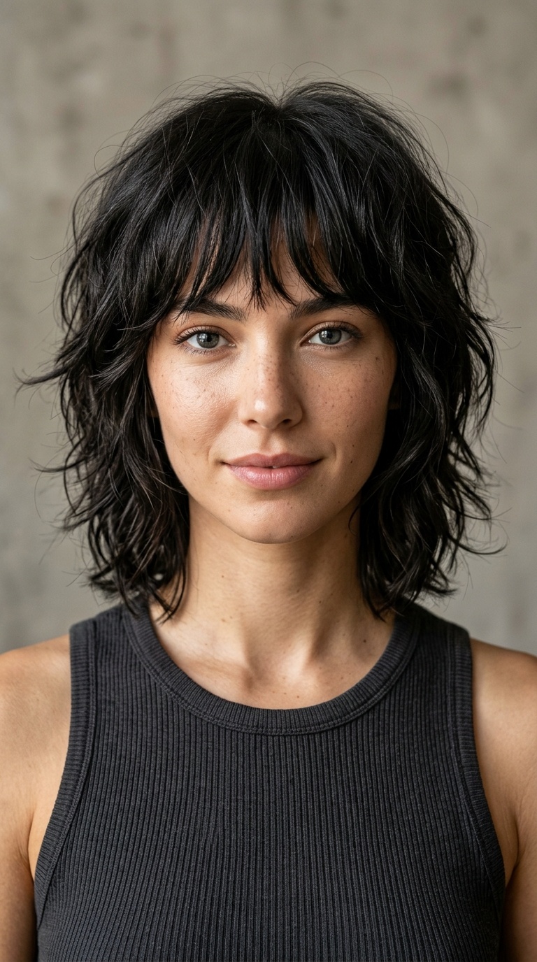 Choppy Shag with Bangs