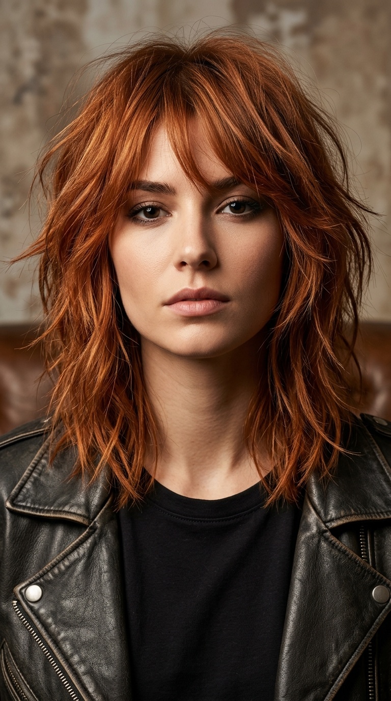 Choppy Shoulder-Length Copper Layers