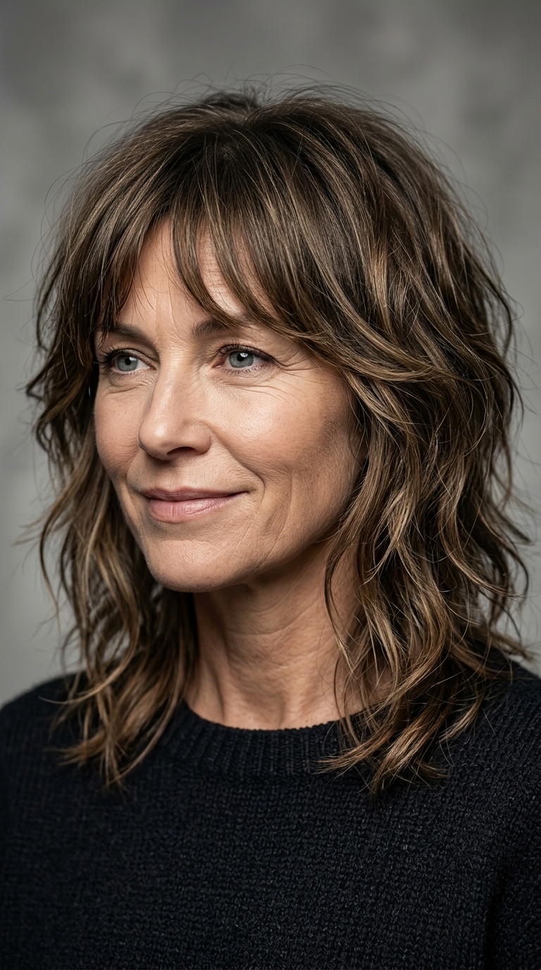 Choppy Shoulder-Length Shag