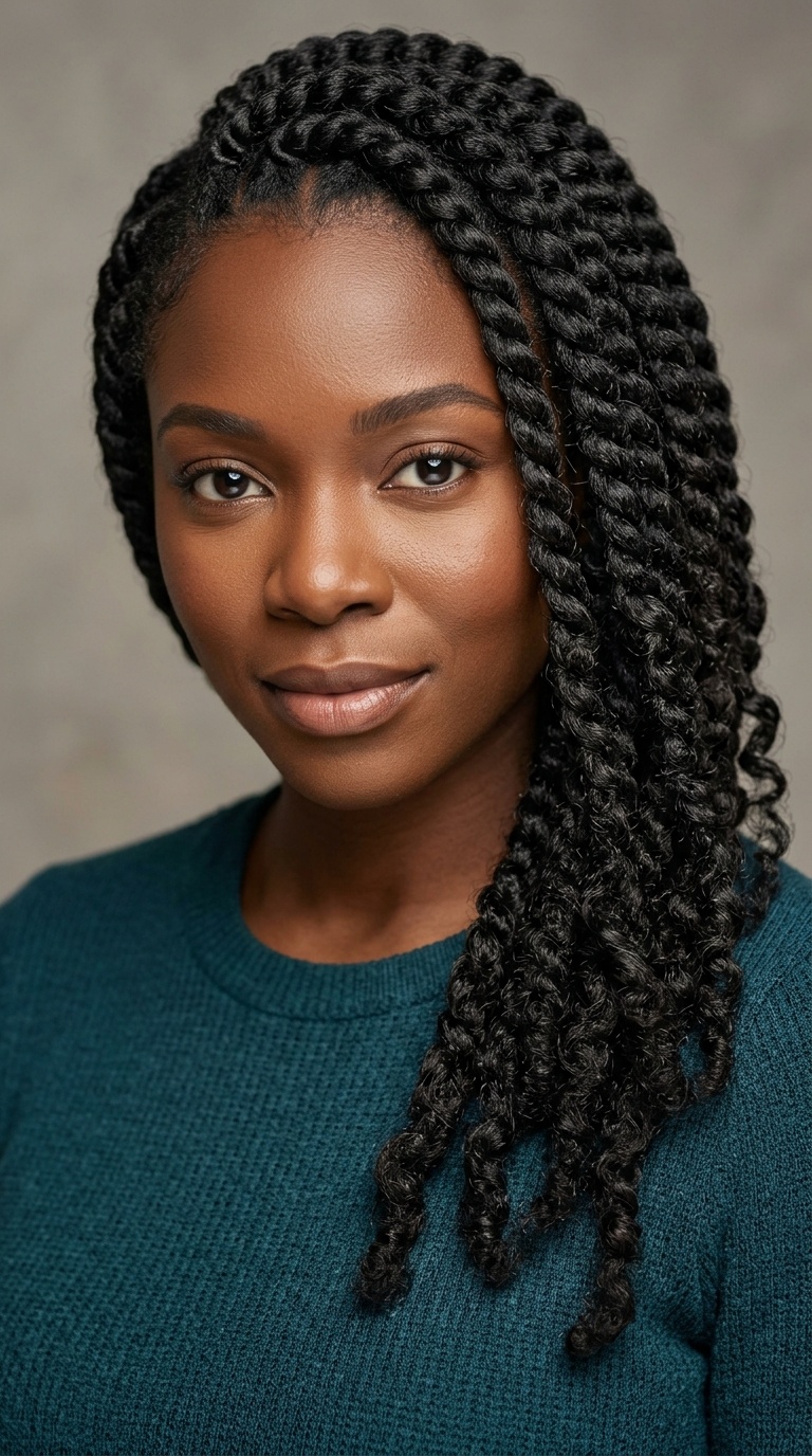 Chunky Flat Twists for Maximum Moisture