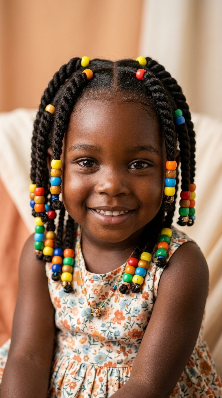 Chunky Flat Twists with Beads