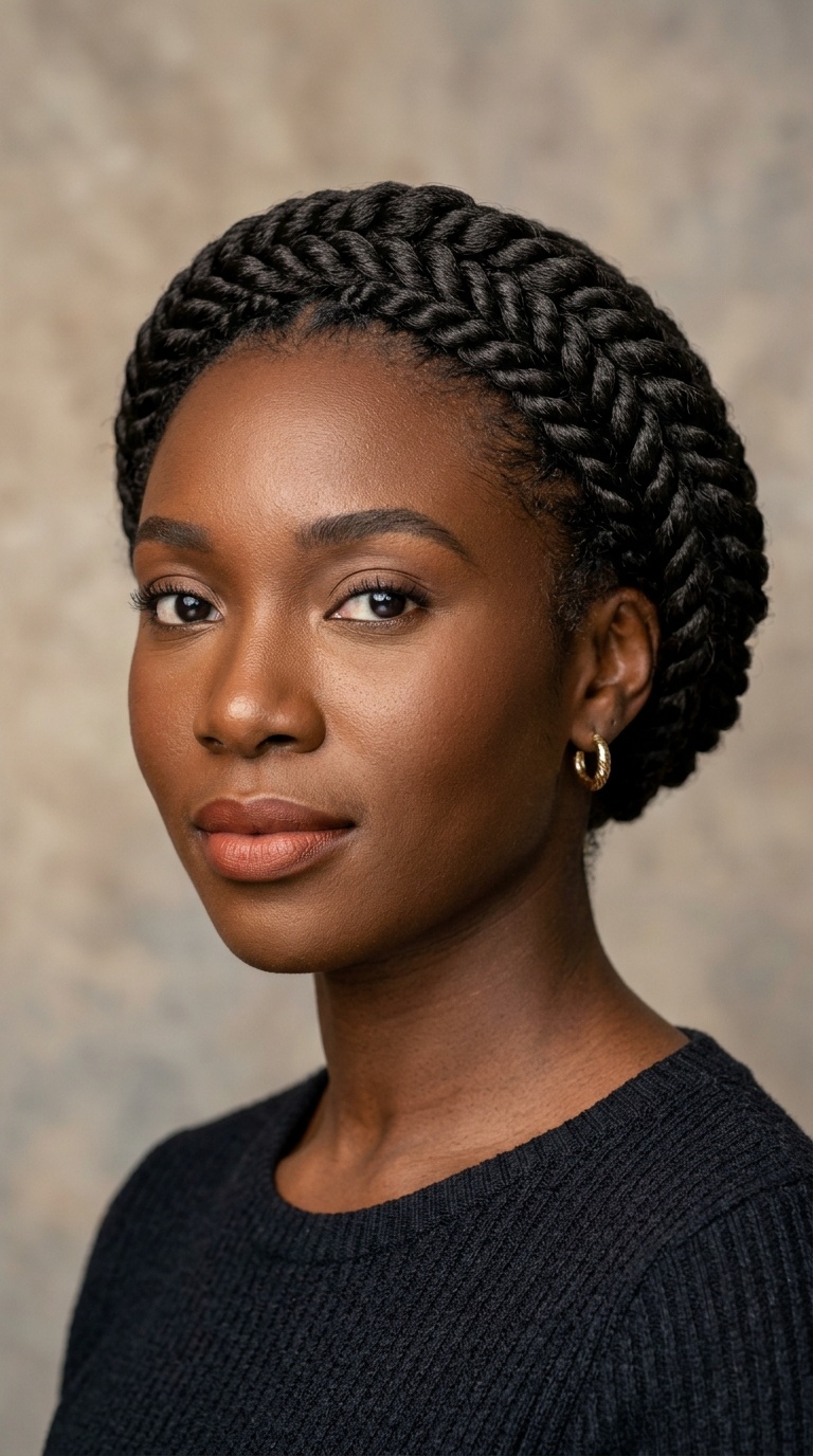 Chunky Senegalese Halo Braid