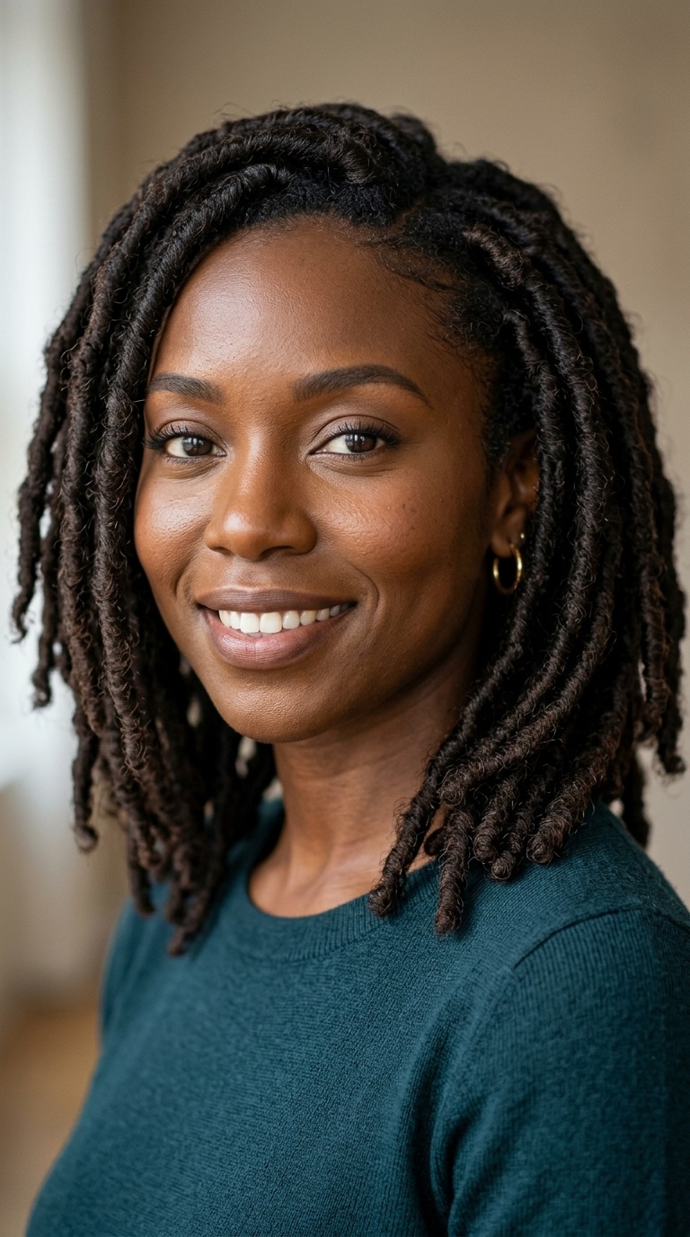 Chunky Shoulder-Grazing Locs