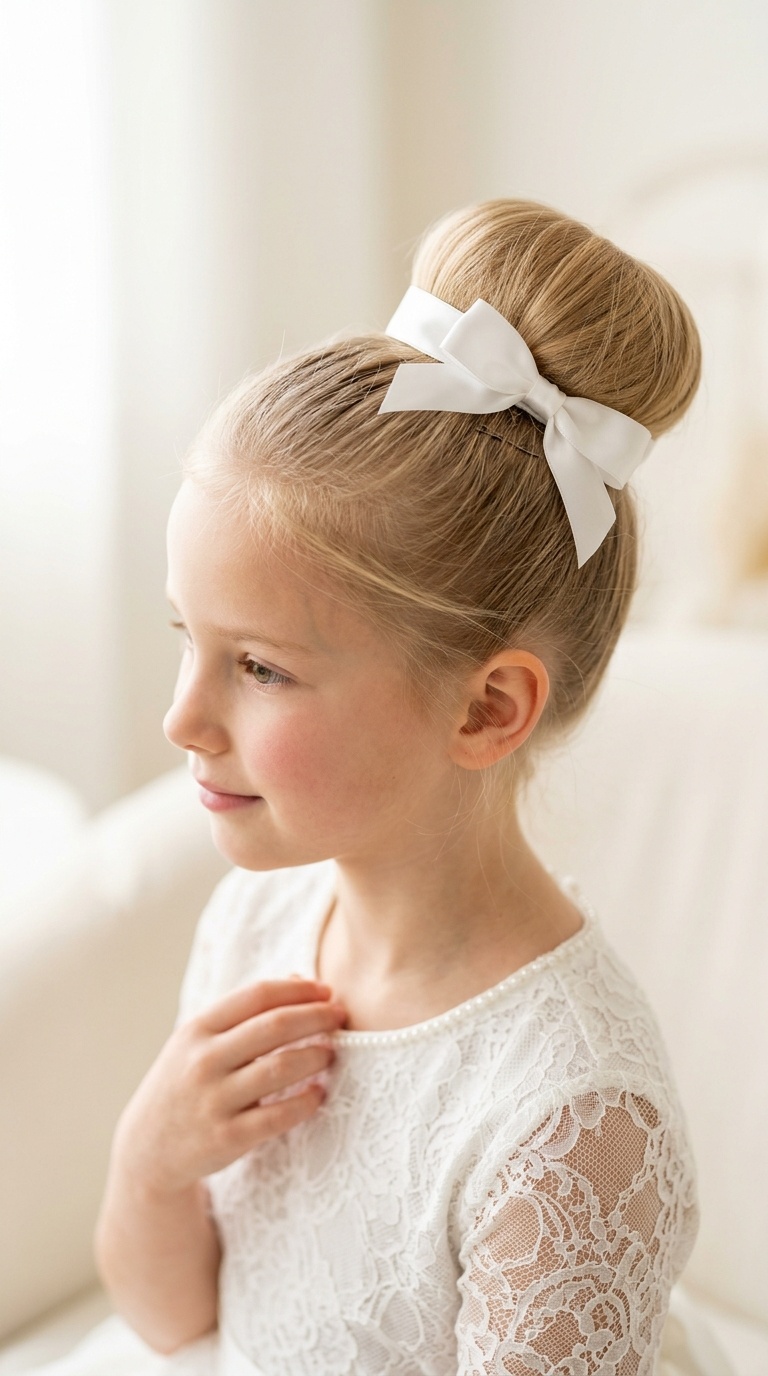 Classic Ballerina Bun with Satin Bow