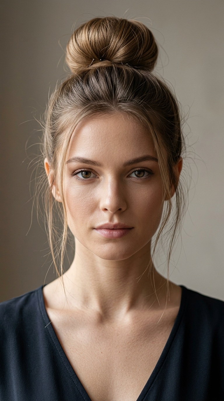 Classic Ballerina Bun with Wispy Strands